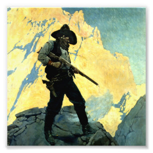 Impression Photo Peinture occidentale de N C Wyeth «Dernière résist