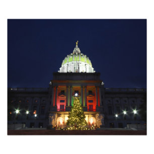 Impression Photo Pennsylvania State Capitol Christmas Tree Lights