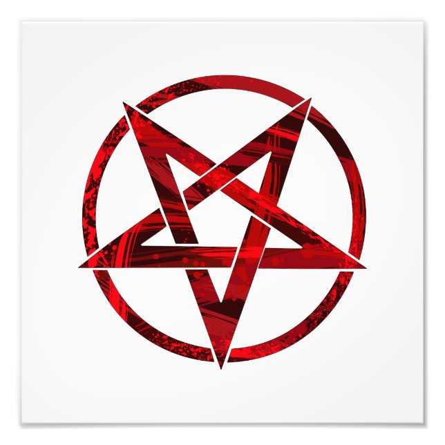 Impression Photo Pentagramme du Diable Rouge (Devant)
