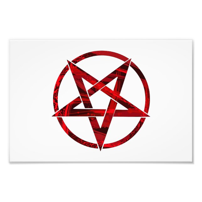 Impression Photo Pentagramme du Diable Rouge (Devant)