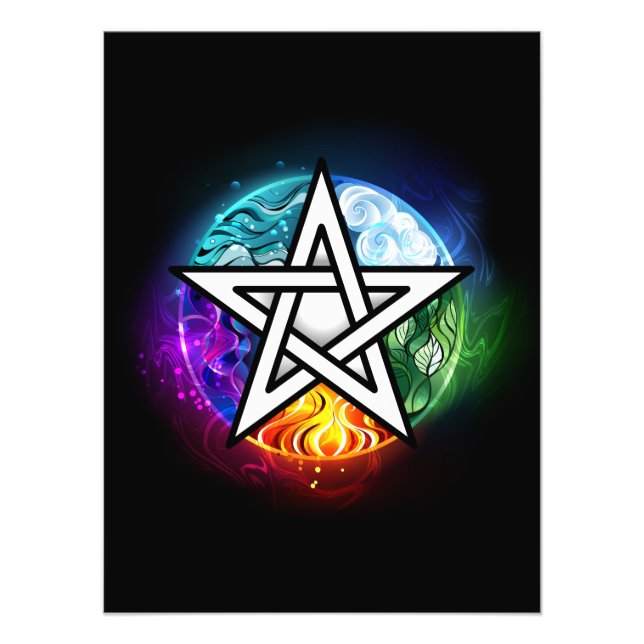 Impression Photo pentagramme wiccan (Devant)