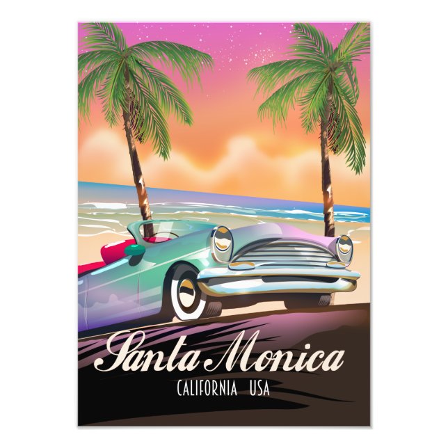 Impression Photo Père Noël Monica California USA (Devant)