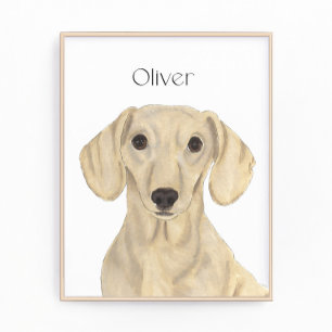 Impression Photo Personnalisé Smooth Red Dachshund Art
