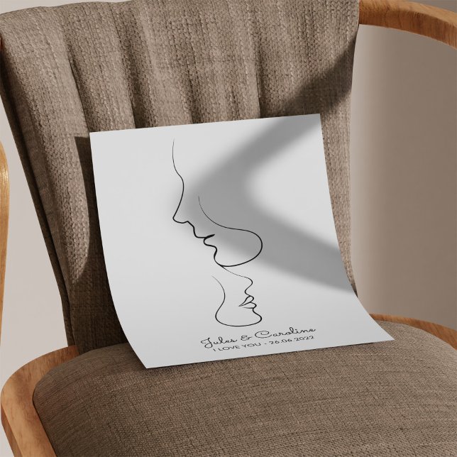 Impression Photo Personnalisé, Une Ligne, Amour, Boho, Arabe (Créateur téléchargé)