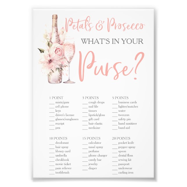 Impression Photo Pétales & Prosecco Qu'est-ce que vous avez dans vo (Devant)