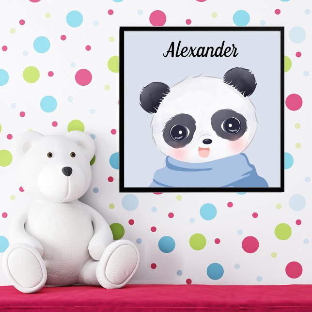 Impression Photo Petit bébé Panda bleu (Créateur téléchargé)