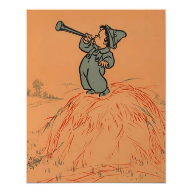 Impression Photo Petit Garçon Blue Nursery Rhyme (Devant)