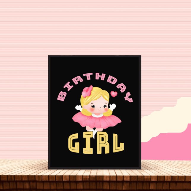 Impression Photo Petite fille d'anniversaire mignonne (Créateur téléchargé)
