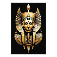 Pharaon doré au diadème royal Art