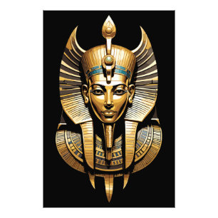 Impression Photo Pharaon doré au diadème royal Art