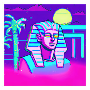 Impression Photo Pharaon Synthwave