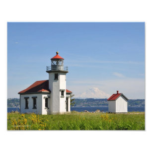 Impression Photo Phare 11X14 Point Robinson sur l'île Vashon