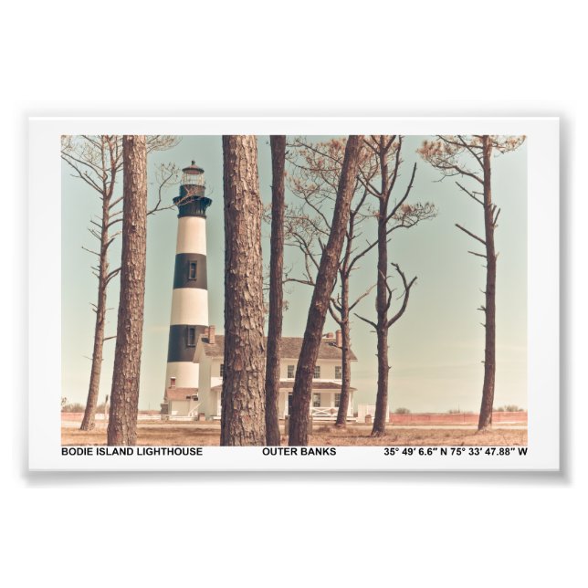 Impression Photo Phare de Bodie Island. (Devant)