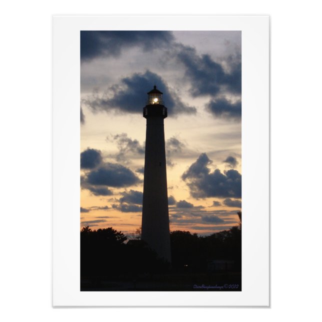 Impression Photo Phare de Cape May au coucher du soleil (Devant)