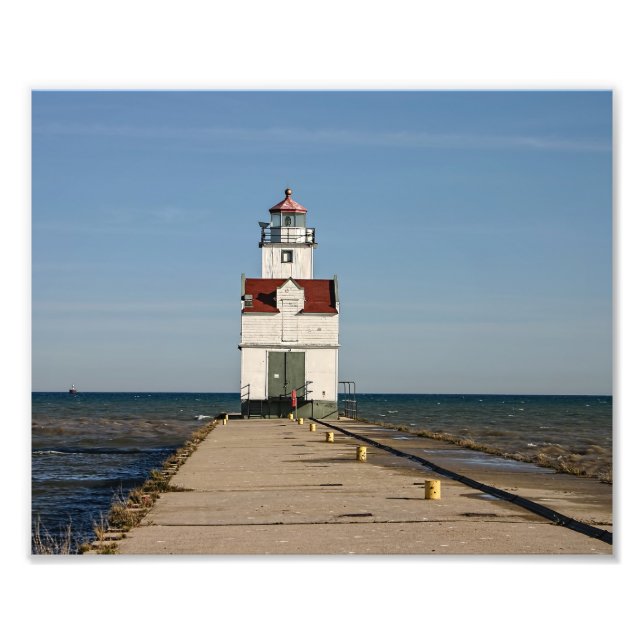 Impression Photo Phare de Kewaunee - Lac Michigan (Devant)
