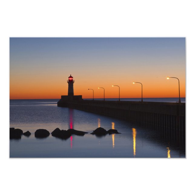 Impression Photo Phare de la jetée nord à Duluth, Minnesota, (Devant)