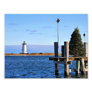 Impression Photo Phare de port d'Edgartown, Martha's Vineyard mA