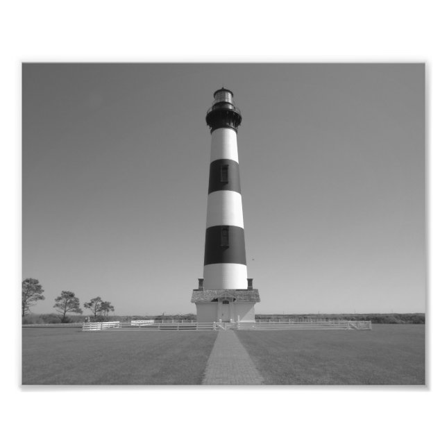 Impression Photo Phare noir et blanc (Devant)