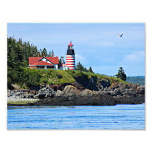 Impression Photo Phare principal occidental de Quoddy, Maine