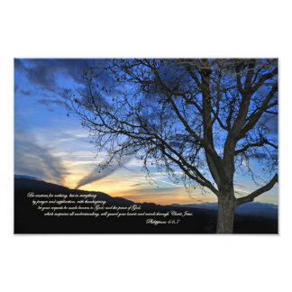 Impression Photo Philippiens 4:6,7 Soyez anxieux pour rien