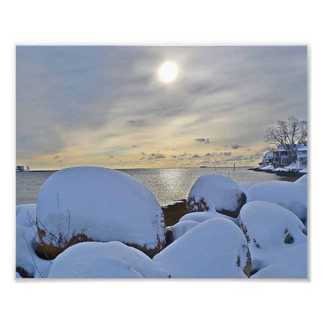 Impression Photo Photos de la scène de la côte d'hiver (Devant)