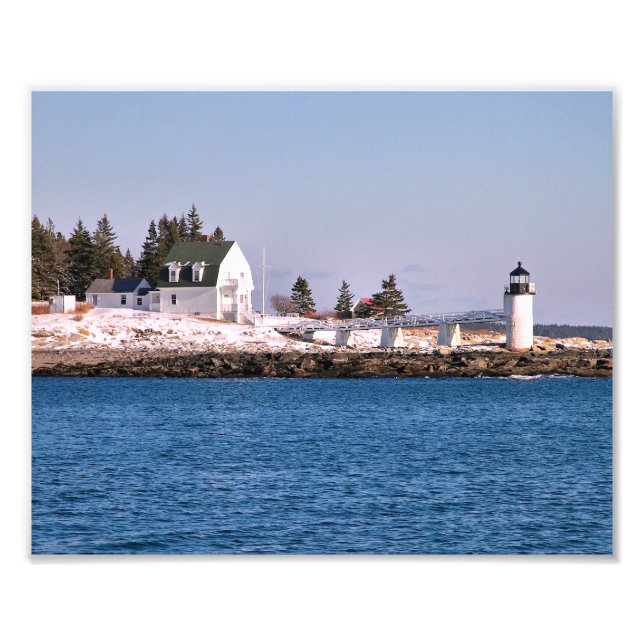 Impression Photo Photothèque du phare Marshall Point Maine (Devant)