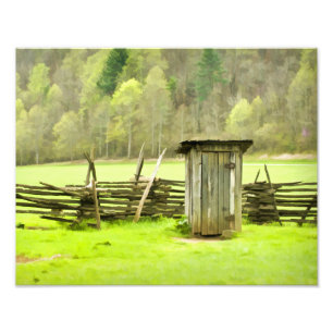 Impression Photo Phtographie de voyage de Smoky Mountains Outhouse
