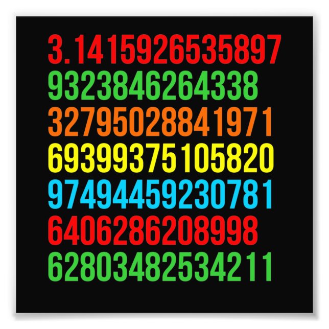 Impression Photo Pi Valeur Math Enseignant Mathématiques Mathématiq (Devant)