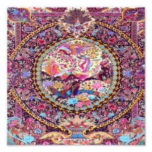 Impression Photo Pic de fleurs florales bleu or violet