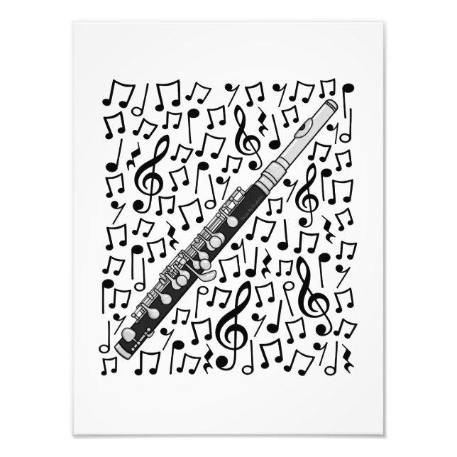 Impression Photo Piccolo Notes musicales Professeur de musique Wood (Devant)
