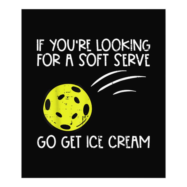 Impression Photo Pickleball Soft Sert Obtenir Crème Glace Pickle Ba (Devant)