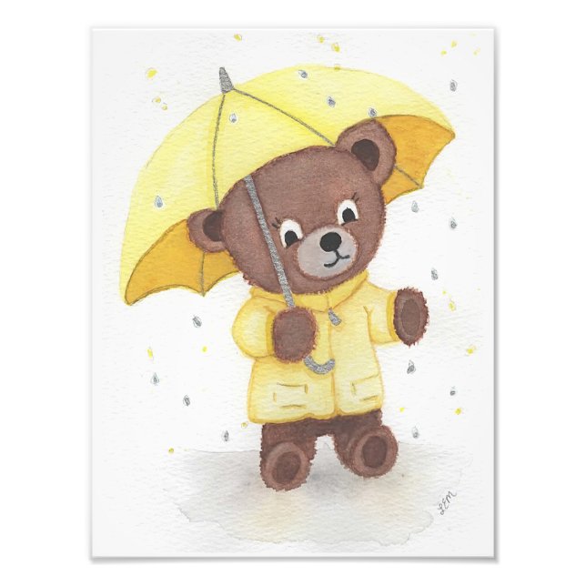 Impression Photo Pied d'ours dans la pluie (Devant)