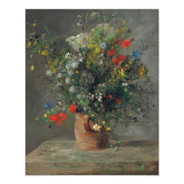 Impression Photo Pierre-Auguste Renoir - Fleurs dans un Vase 1866 (Devant)
