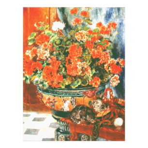 Impression Photo Pierre-Auguste Renoir Geraniums Et Chats