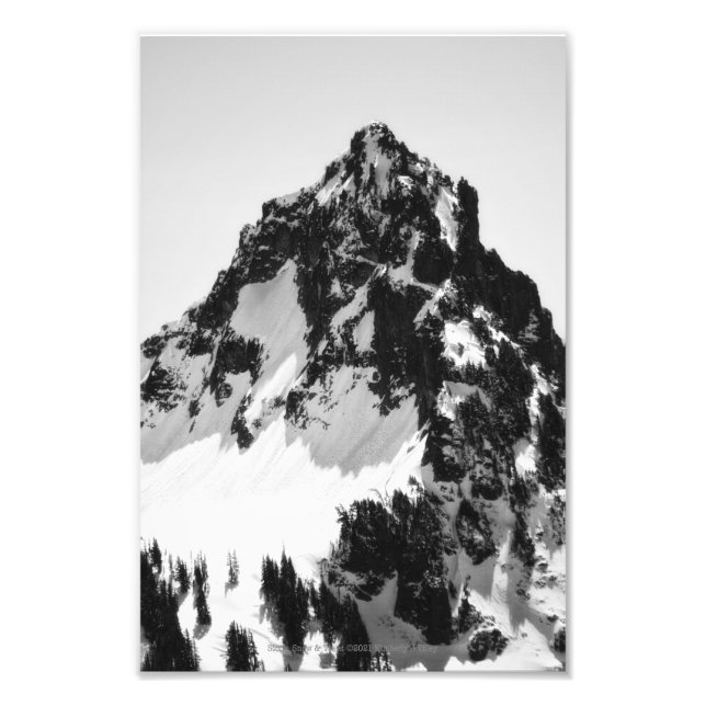 Impression Photo Pierre, Neige et Arbres (Devant)