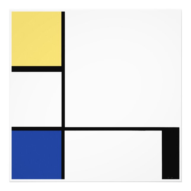 Impression Photo Piet Mondrian - Composition Abstrait géométrique (Devant)