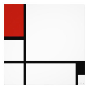 Impression Photo Piet Mondrian - Composition Géométrique Abstraite