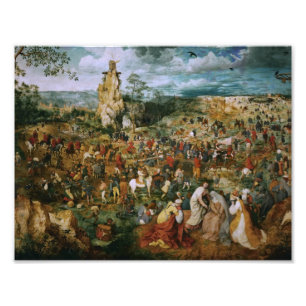 Impression Photo Pieter Bruegel l'Ancien-La Procession pour le Calv