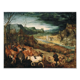 Impression Photo Pieter Bruegel l'Ancien - Le retour du troupeau