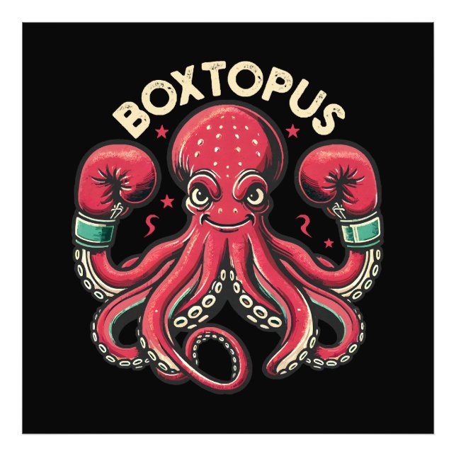 Impression Photo Pieuvre Boxeuse - Boxtopus (Devant)