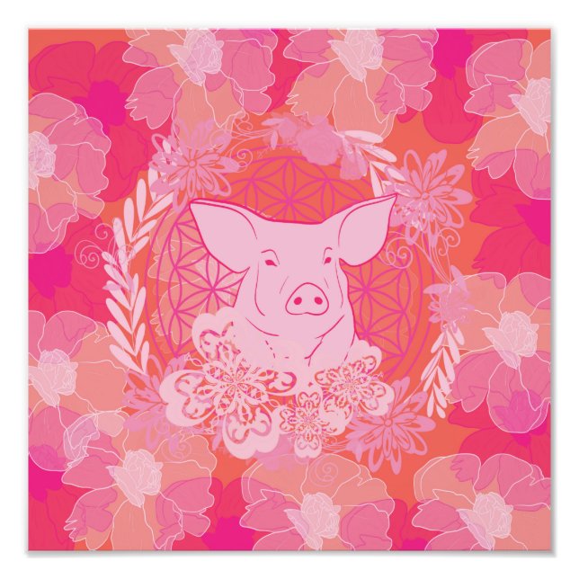 Impression Photo PiG Fleur de vie (Devant)