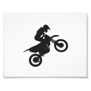 Impression Photo Pilote Motocross - Choisir la couleur arrière - pl