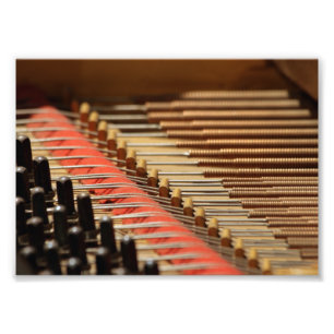 Impression Photo Pinceau de piano vintage et cordes Imprimer