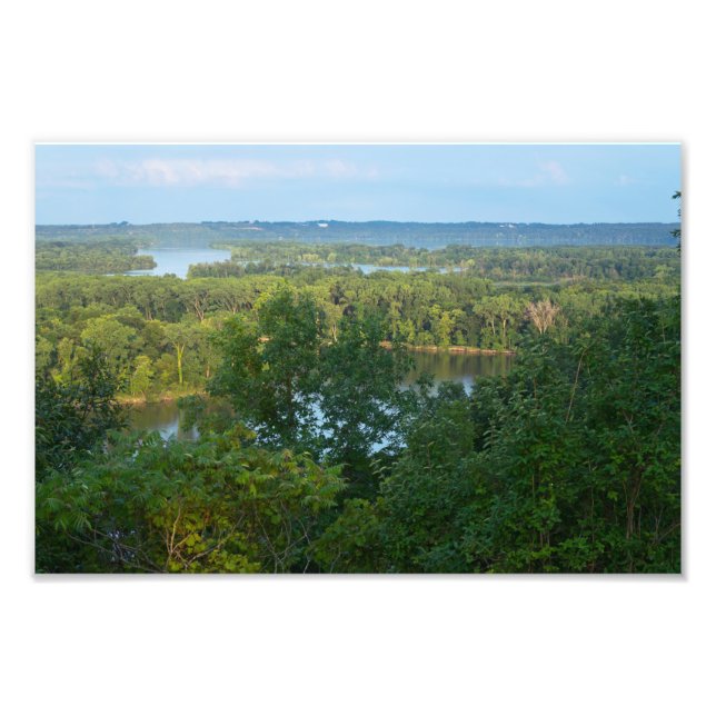 Impression Photo Pine Bend Bluffs surplombant le fleuve Mississippi (Devant)