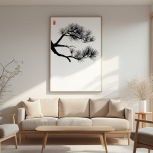 Impression Photo Pine Tree Branch - Zen Wall Art - Décor minimalist