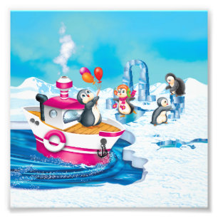 Impression Photo pingouins en Antarctique