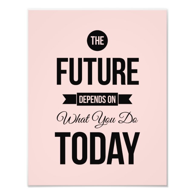 Impression Photo Pink La Future Citation Inspirationnelle (Devant)