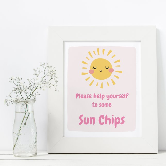 Impression Photo Pink Notre Petite Table Soleil Top Signal Annivers (Our Little Sunshine 1st Birthday Party Sign, Girl Summer Birthday Sign, Girls Sun 1st Birthday Party)