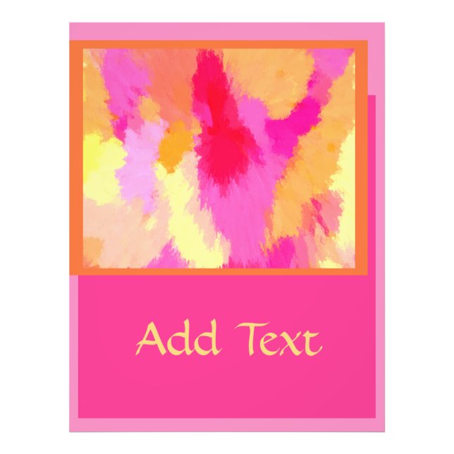 Impression Photo Pink, orange et jaune watercolors (Devant)
