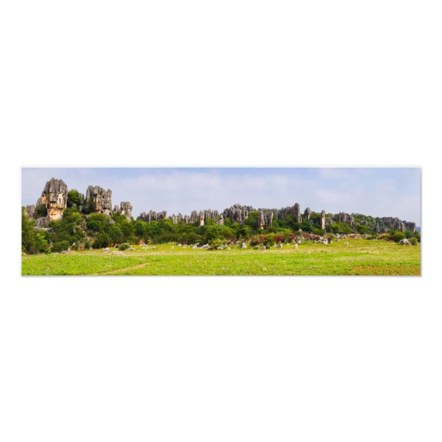 Impression Photo Pinnacles de Shilin Forêt de pierre - Yunnan,Chine (Devant)